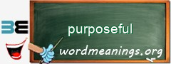 WordMeaning blackboard for purposeful